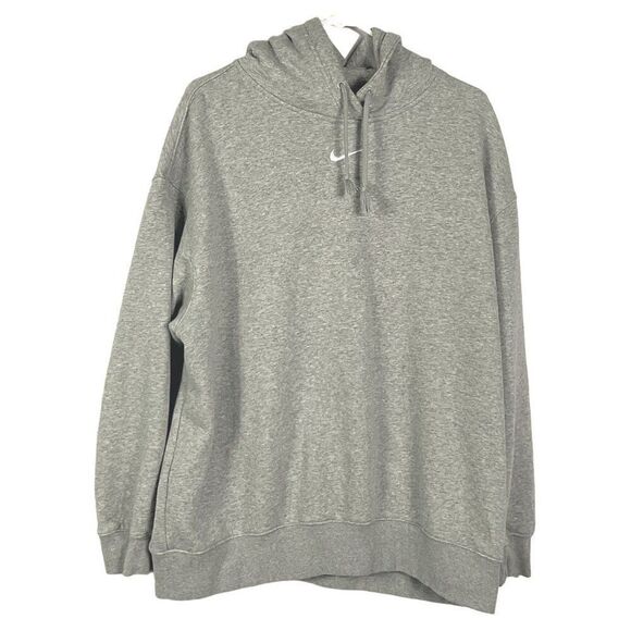 Nike Women's Grey Hoodie, Medium, Drawstring, 80% cotton/20% poly - Picture 1 of 8